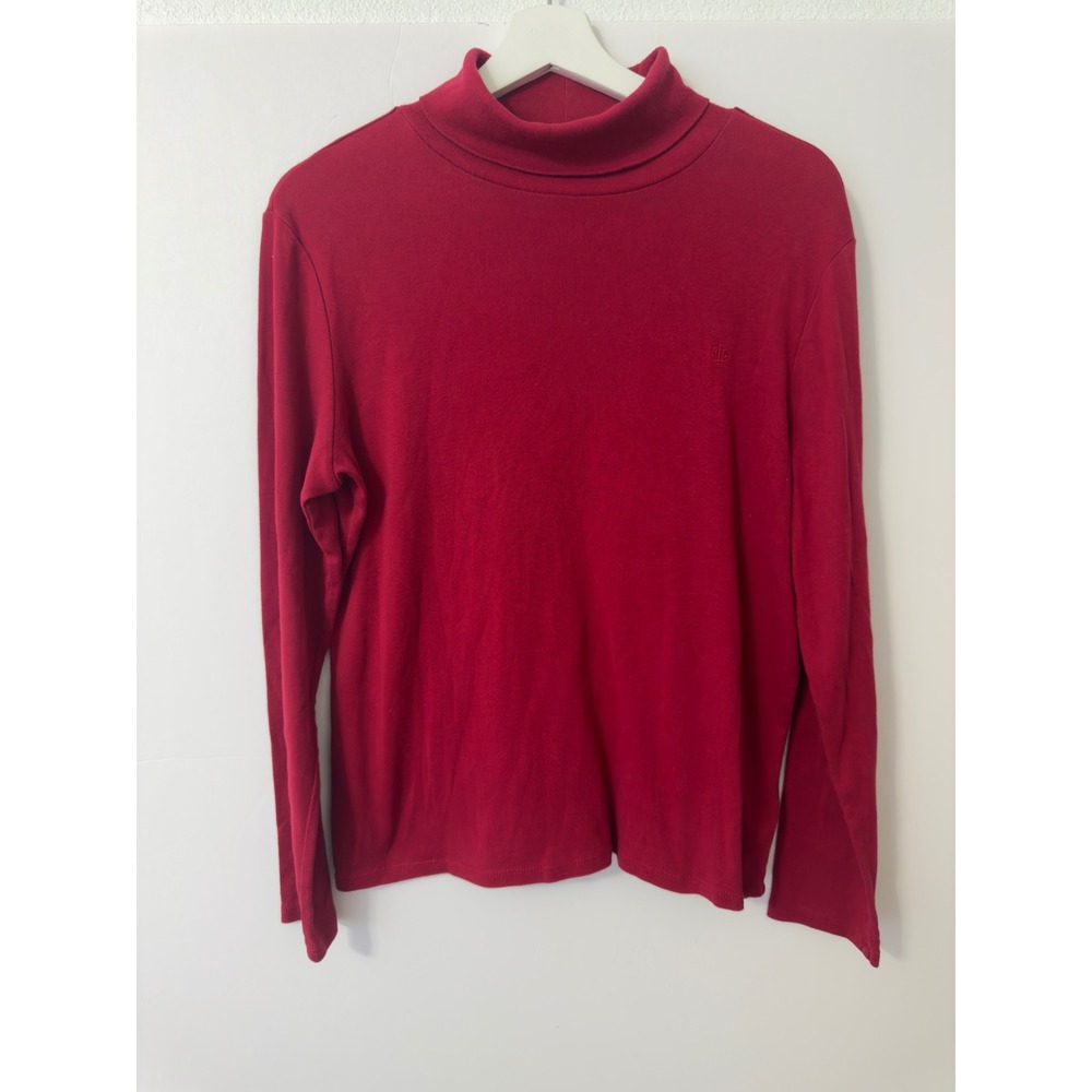 Lauren Ralph Lauren Turtleneck Long Sleeve Top L Preppy Minimalist Academia